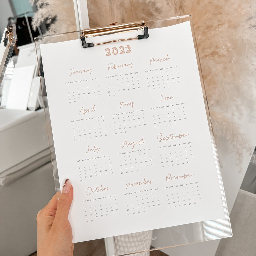 2022-2023 Year At A Glance Calendar Digital