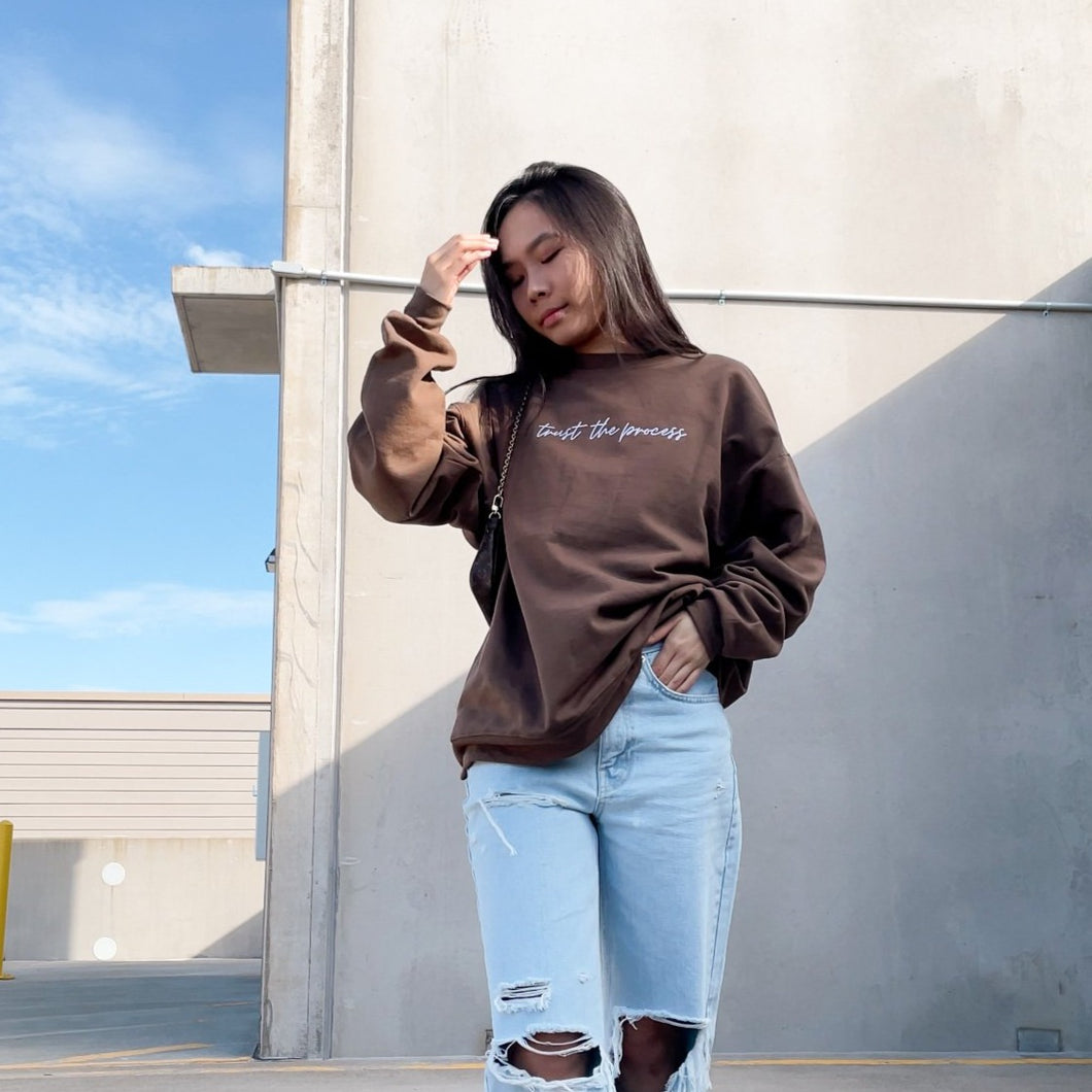 Trust The Process Embroidered Sweatshirt