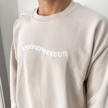 Load image into Gallery viewer, RESTOCKED Sand Embroidered Entrepreneur Sweatshirt
