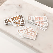 Load image into Gallery viewer, Be Kind Skin Tone Colors Vinyl Stickers
