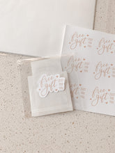 Load image into Gallery viewer, Free Gift Just For You Hand Lettered Packaging Sticker Sheets

