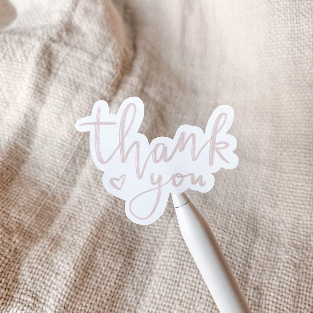 Thank You Hand Lettered Packaging Sticker Sheets