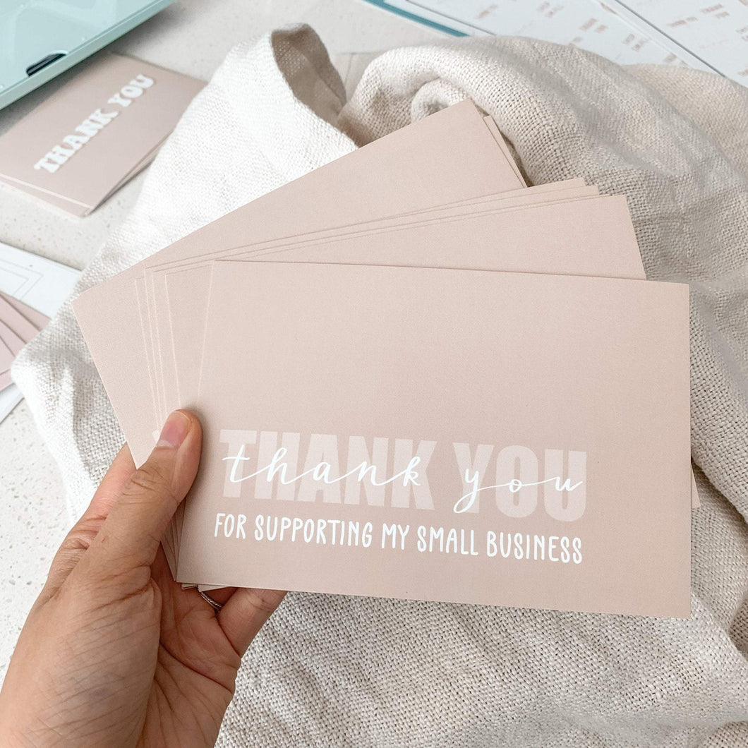 001 - Thank You Cards - Thank you For Supporting My Small Business