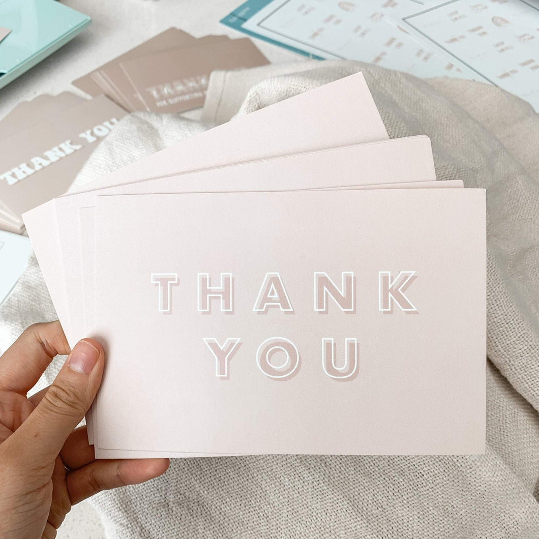 003 - Thank You Cards - Block Outline