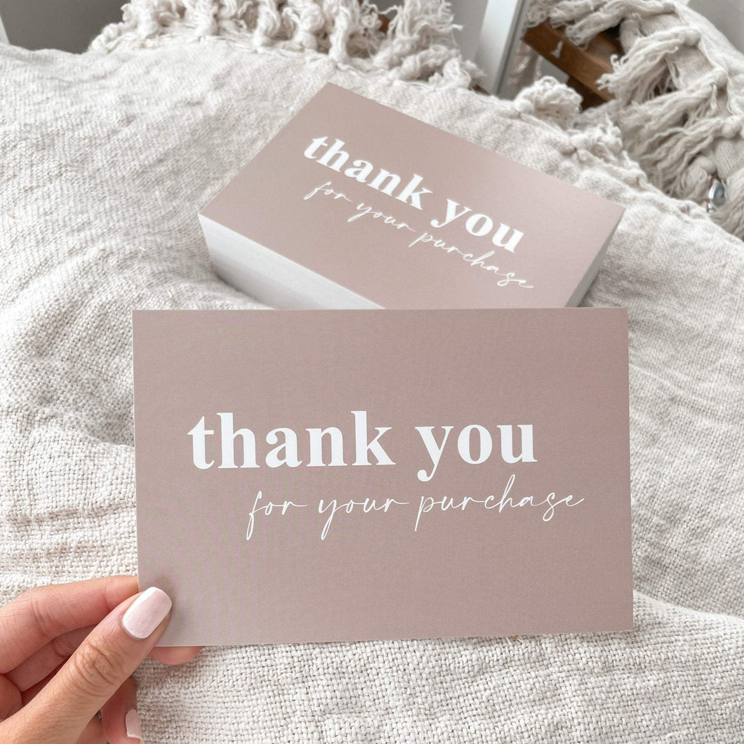 007 - Thank You Cards - Thank You For Your Purchase